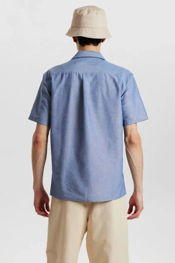 Mand Anerkjendt Akleon S/S Cot/Linen Shirt - Indian Teal