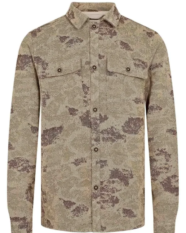 Mand Anerkjendt Aklion Jacquard Overshirt - Olivine