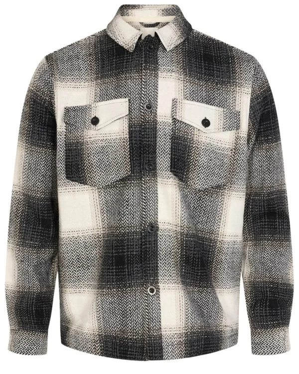 Mand Anerkjendt Aklion Thick Check Overshirt - Tofu