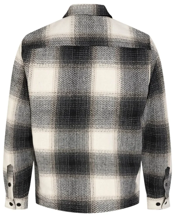 Mand Anerkjendt Aklion Thick Check Overshirt - Tofu