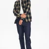 Mand Anerkjendt Aklion Thick Check Overshirt - Dark Navy