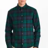 Mand Anerkjendt Aklouis Brushed Check - Dark Olive