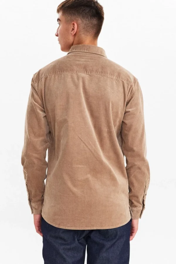 Mand Anerkjendt Aklouis Corduroy Shirt - Cobblestone