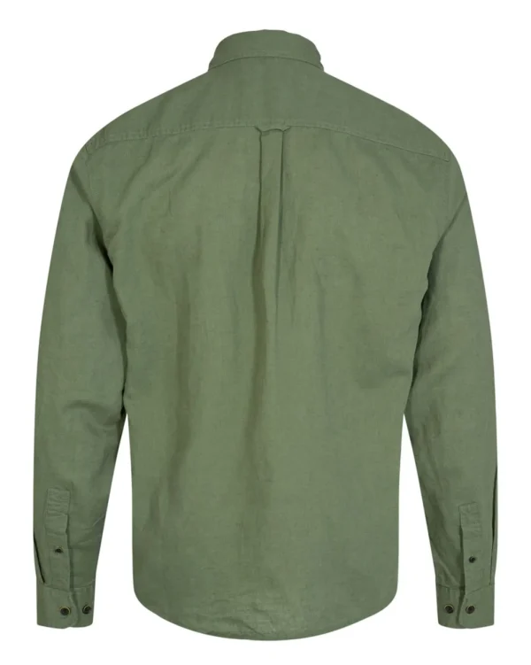 Mand Anerkjendt Aklouis Linen Shirt - Olivine