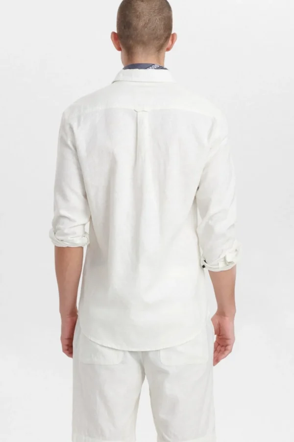 Mand Anerkjendt Aklouis Linen Shirt - Tofu