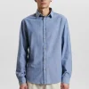 Mand Anerkjendt Aklouis L/S Linen Shirt - Indian Teal