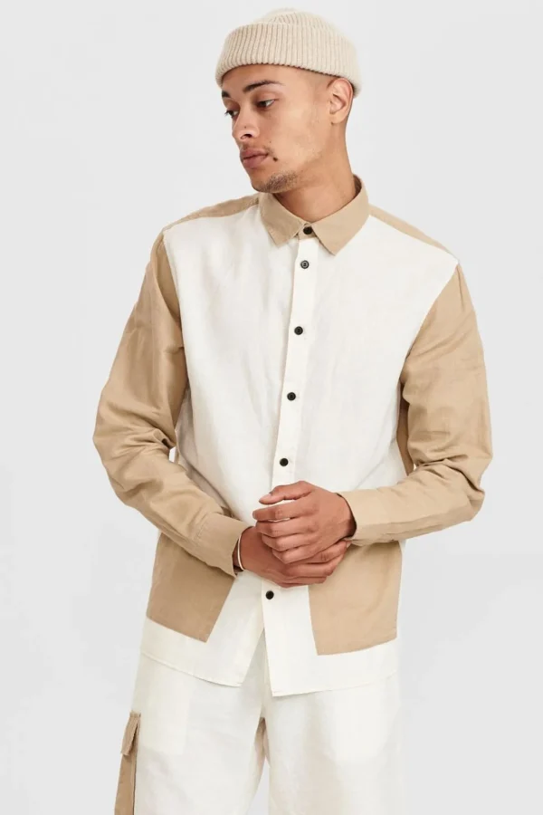 Mand Anerkjendt Aklouis Pocket Linen Shirt - Incense