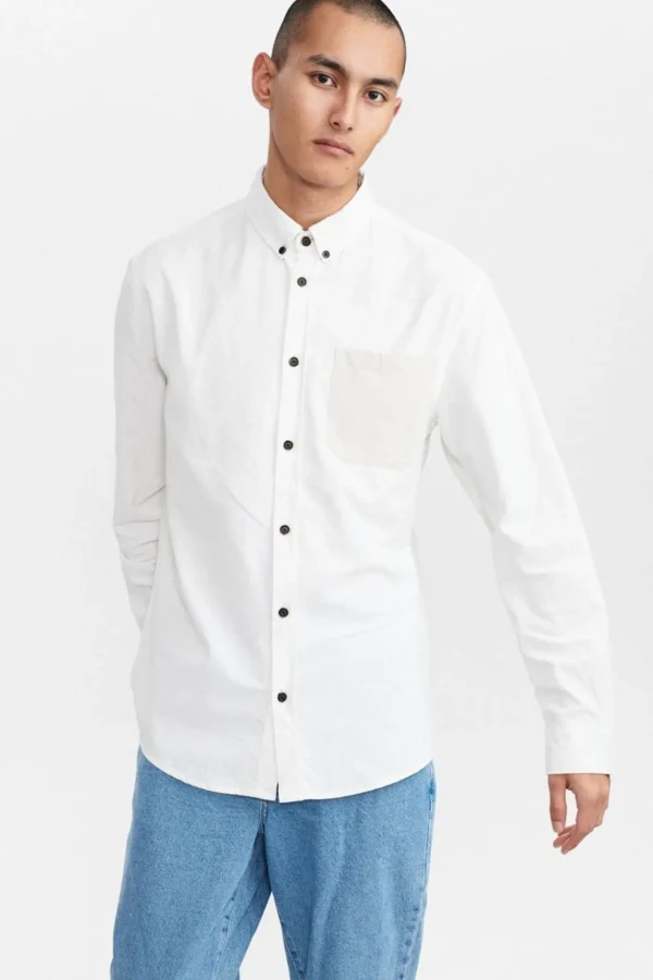 Mand Anerkjendt Aklouis Sersucker Shirt - Tofu