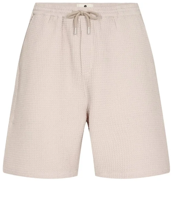 Mand Anerkjendt Aklt Jakob Waffle Shorts - Chateau Gray