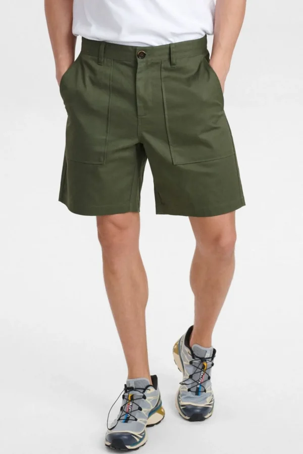 Mand Anerkjendt Aklt Jan Fattique Worker Shorts - R. Green