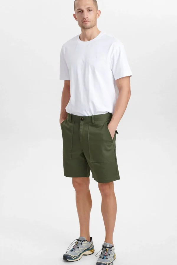 Mand Anerkjendt Aklt Jan Fattique Worker Shorts - R. Green