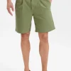 Mand Anerkjendt Aklt Jan Pleat Shorts - Olivine