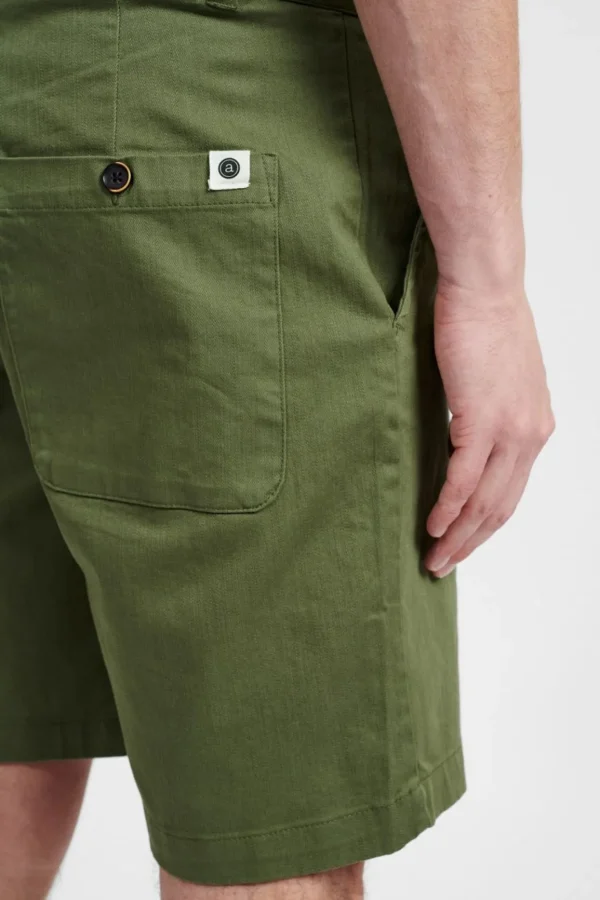 Mand Anerkjendt Aklt John Organic Shorts - Olivine