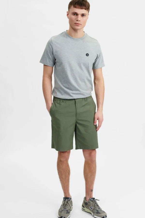 Mand Anerkjendt Aklt John Rib Stop Shorts - Olivine