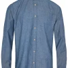 Mand Anerkjendt Aklukas L/S Cot/Linen Shirt - Dark Navy