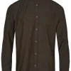 Mand Anerkjendt Aklukas L/S Cot/Linen Shirt - Chocolate Brown