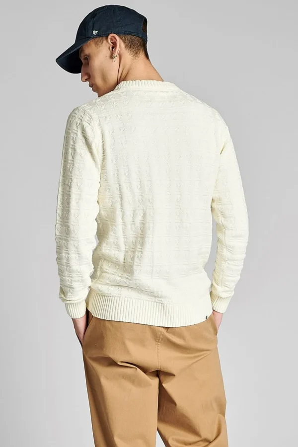 Mand Anerkjendt Aknico Jacquard Knit - Tofu