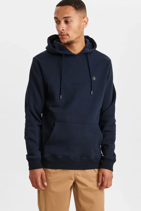 Mand Anerkjendt Aknigel Organic Hoodie - Noos - Sky Captain