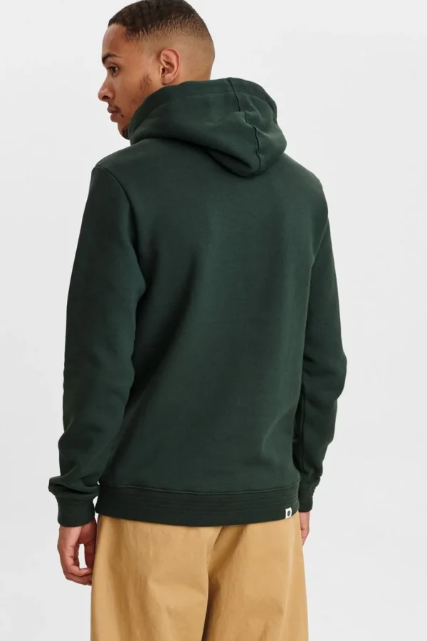 Mand Anerkjendt Aknigel Organic Hoodie - Noos - Deep Forrest