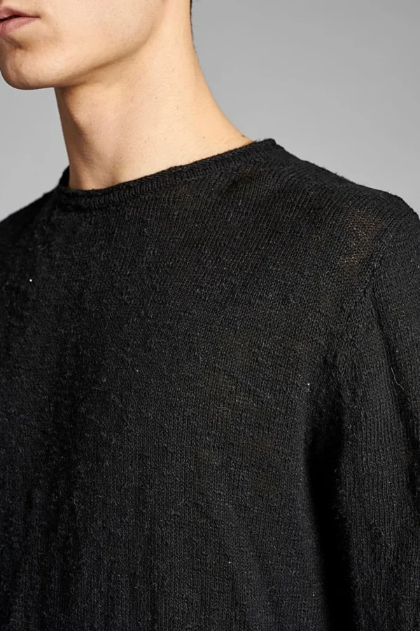 Mand Anerkjendt Aknoah Linen Knit - Caviar