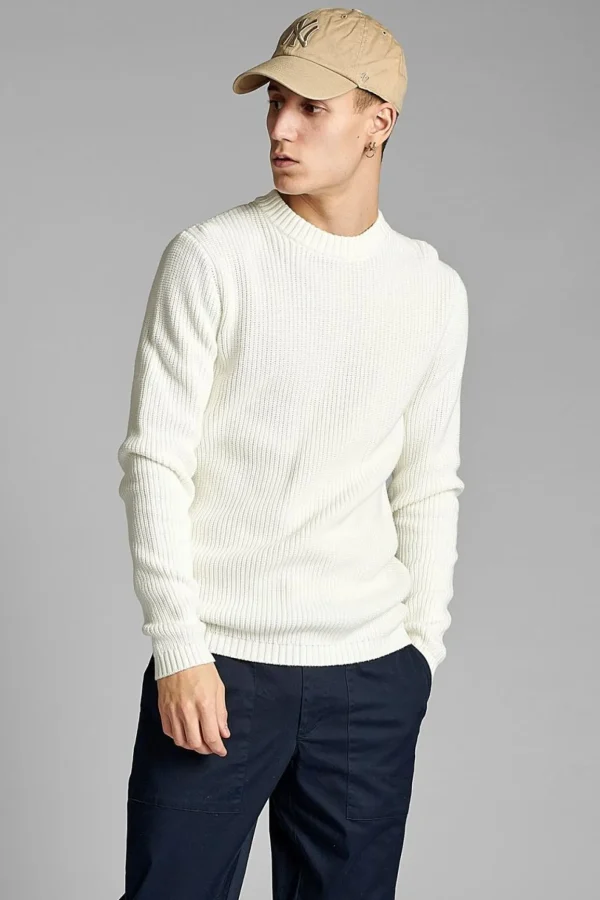 Mand Anerkjendt Akoliver C. Stitch Knit - Tofu