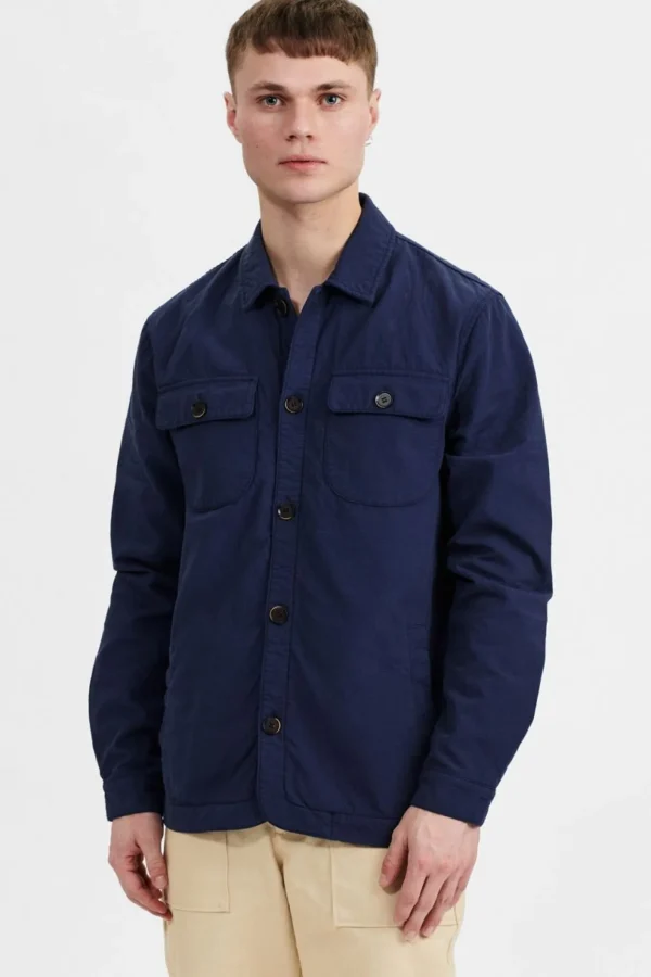 Mand Anerkjendt Akoscar Bubble Overshirt - Sky Captain