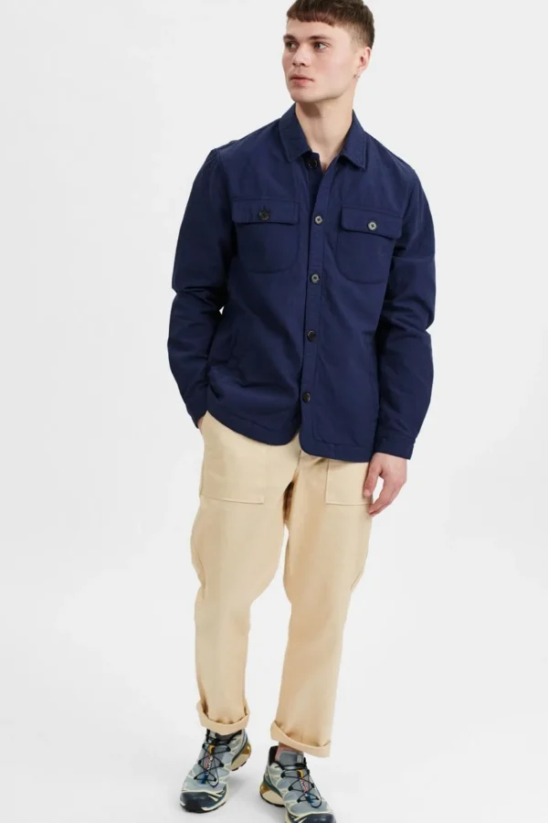 Mand Anerkjendt Akoscar Bubble Overshirt - Sky Captain