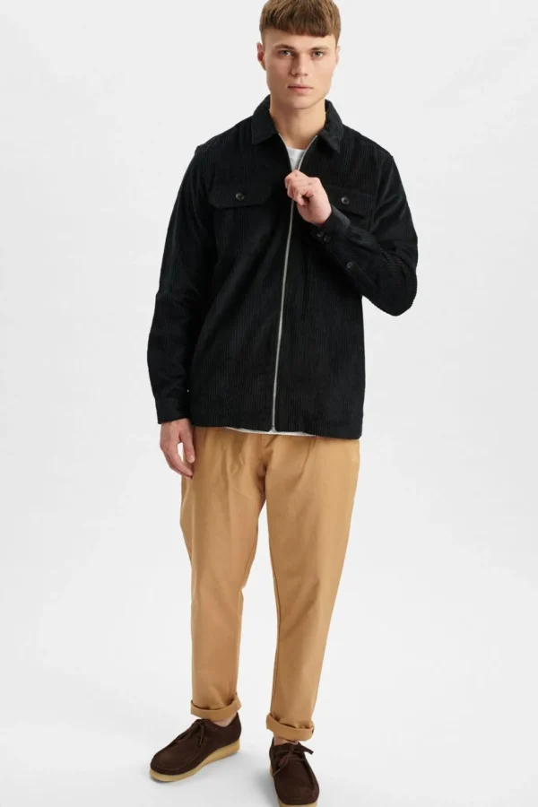 Mand Anerkjendt Akoscar Corduroy Overshirt - Caviar