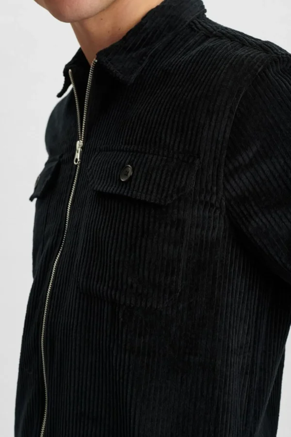 Mand Anerkjendt Akoscar Corduroy Overshirt - Caviar