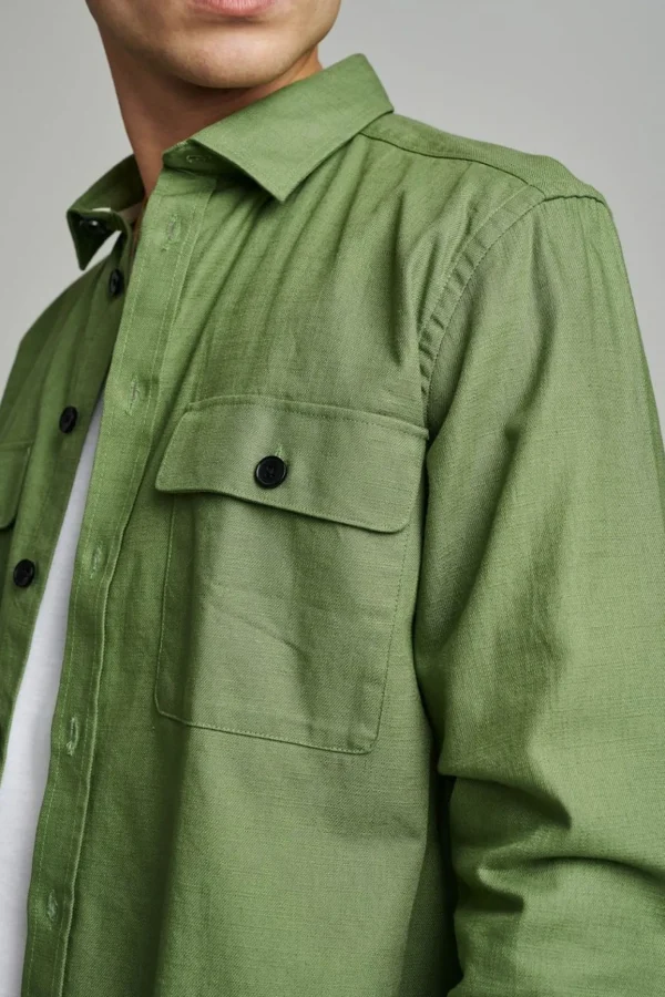 Mand Anerkjendt Akoscar Cotton Slub - Vineyard Green