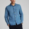 Mand Anerkjendt Akoscar Denim Overshirt - Light Blue Denim