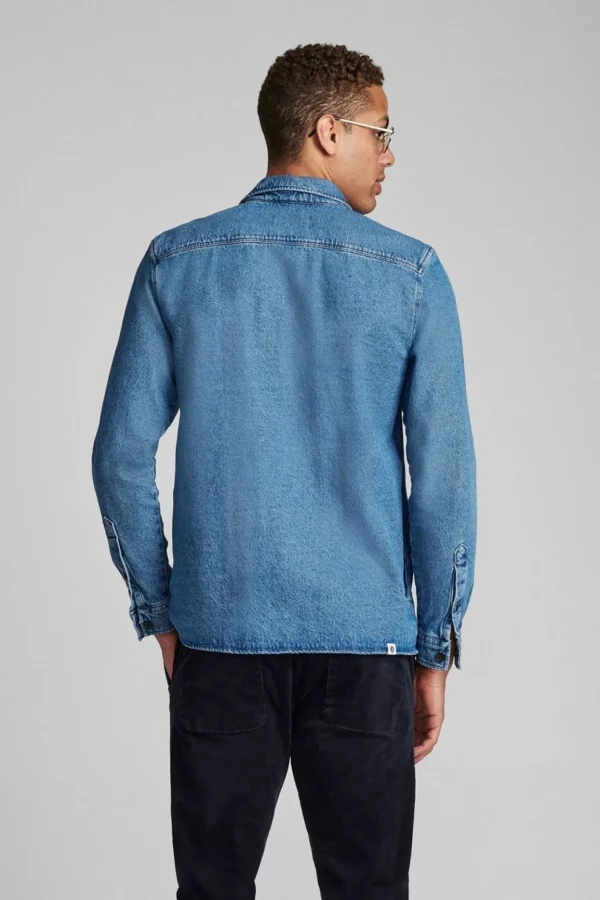 Mand Anerkjendt Akoscar Denim Overshirt - Light Blue Denim