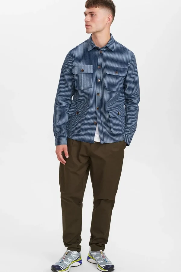 Mand Anerkjendt Akoscar Heavy Canvas Overshirt - Sky Captain