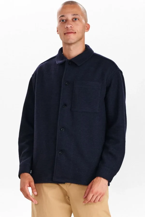 Mand Anerkjendt Akoscar Os Fleece - Dark Navy