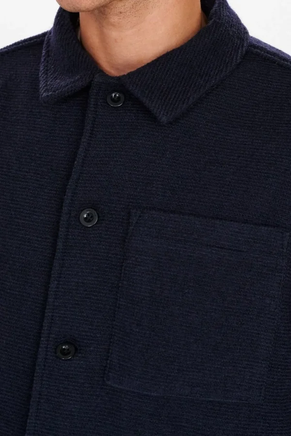 Mand Anerkjendt Akoscar Os Fleece - Dark Navy