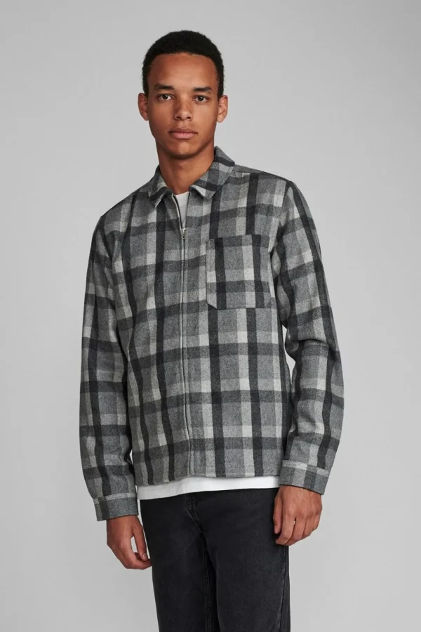 Mand Anerkjendt Akoscar Overshirt - Granit Grey Mel