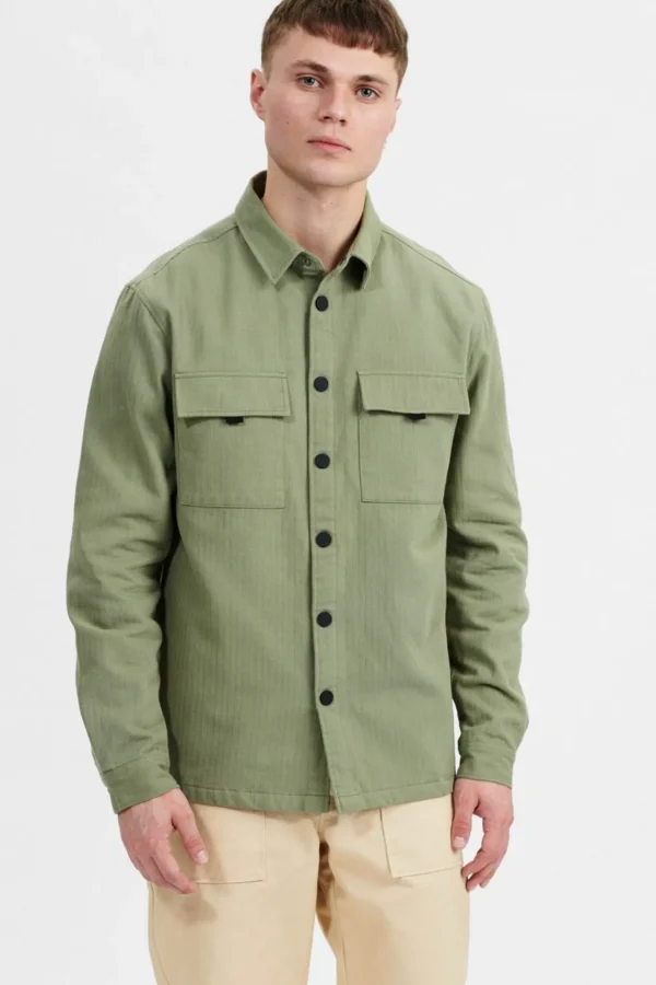 Mand Anerkjendt Akoscar Padded Overshirt - Olivine