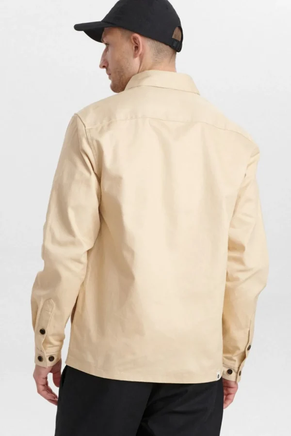 Mand Anerkjendt Akoscar Twil Block Overshirt - Brown Rice