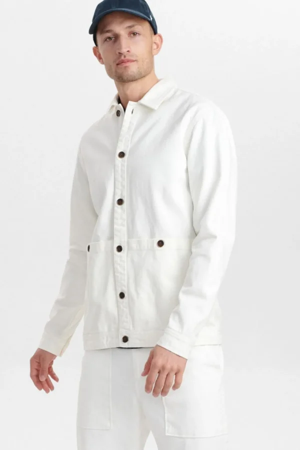 Mand Anerkjendt Akoscar Twill Overshirt - Tofu