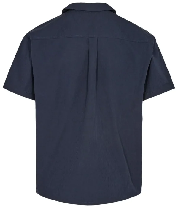 Mand Anerkjendt Akotto S/S Cotton Shirt - Dark Navy