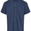 Mand Anerkjendt Akotto S/S Stripe Shirt - Dark Navy