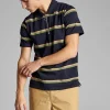 Mand Anerkjendt Akralf Polo Stripe - Sky Captain