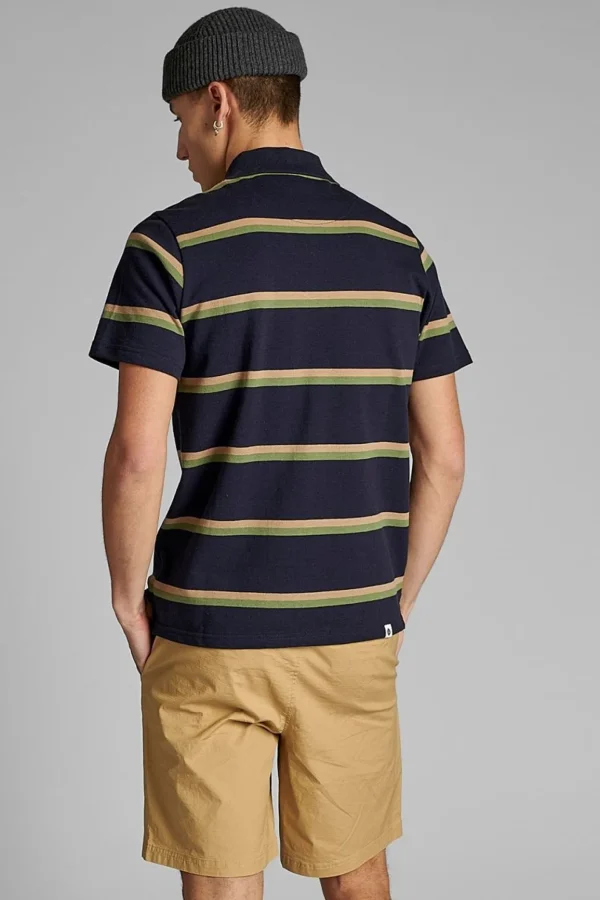 Mand Anerkjendt Akralf Polo Stripe - Sky Captain