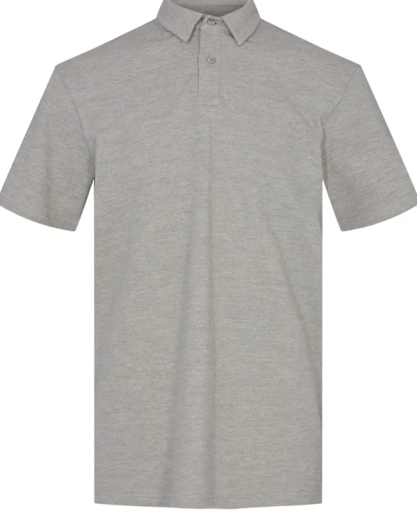 Mand Anerkjendt Akrene Button Polo - Light Grey Mel