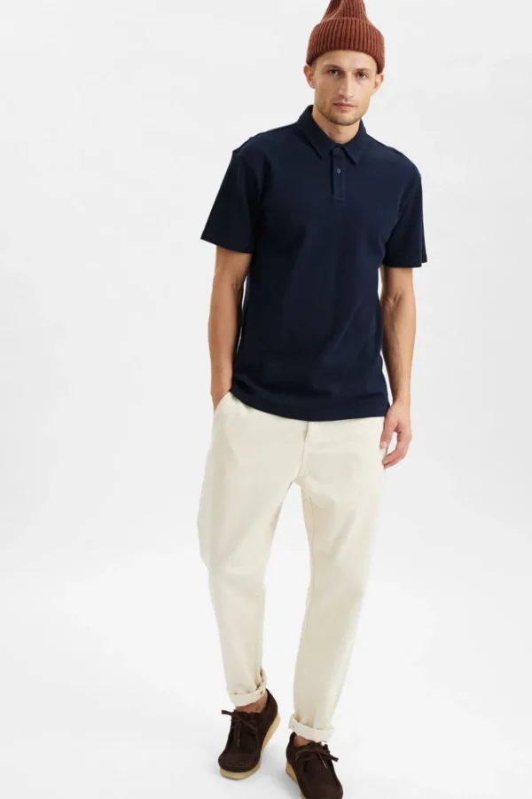 Mand Anerkjendt Akrene Button Polo - Sky Captain