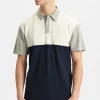 Mand Anerkjendt Akrene Colorblock Polo - Sky Captain