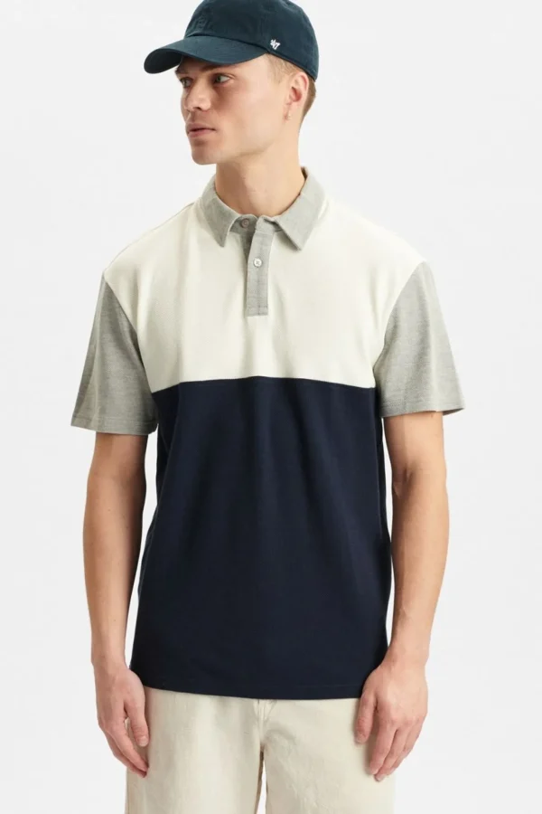 Mand Anerkjendt Akrene Colorblock Polo - Sky Captain