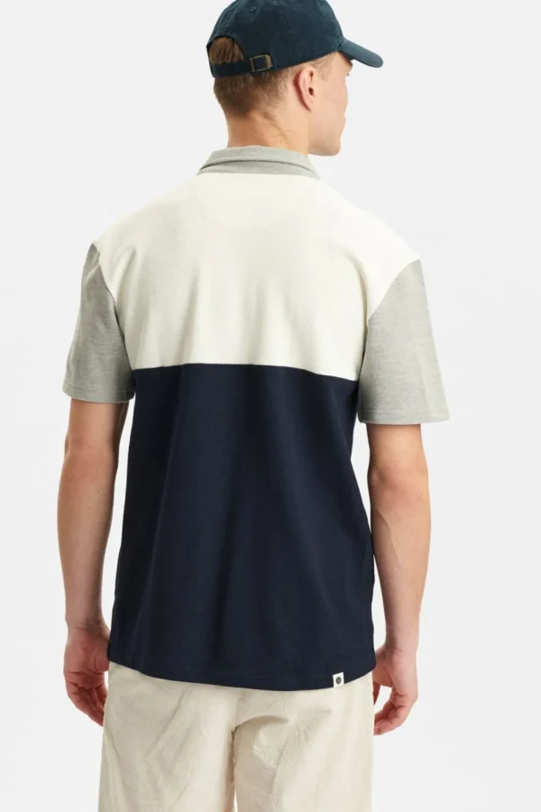 Mand Anerkjendt Akrene Colorblock Polo - Sky Captain