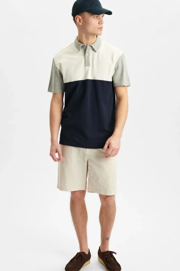 Mand Anerkjendt Akrene Colorblock Polo - Sky Captain