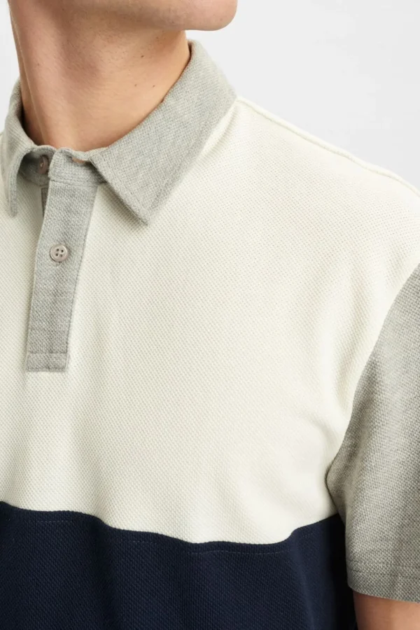 Mand Anerkjendt Akrene Colorblock Polo - Sky Captain